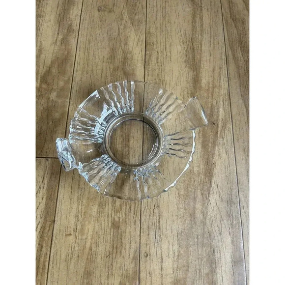 Indiana Glass PATTERN 372 Clear Mayonnaise Underplate Honeycomb And Panel Old - Picture 3 of 14